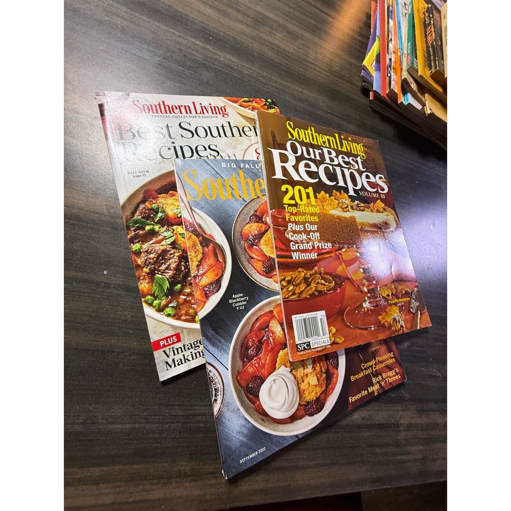 Southern Living Magazine Lot 3 Best Recipes Volume III Special Edition Fall 2022